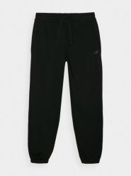 4F Spodnie dresowe joggery męskie - czarne S. Czarne spodnie sportowe męskie 4f, l, bez wzorów, z bawełny. Za 149.99 zł.