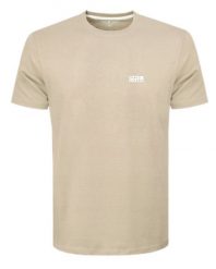 Klasyczny, Prosty T-Shirt - Pako Jeans - Beżowy. Brązowe t-shirty męskie Pako Jeans, l, bez wzorów, z bawełny, casualowe, bez kołnierzyka. Za 65.00 zł.