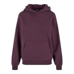 Bluza Z Kapturem Damska Puszysta. Fioletowe bluzy damskie Urban Classics, bez wzorów, z kapturem. Za 137.99 zł.