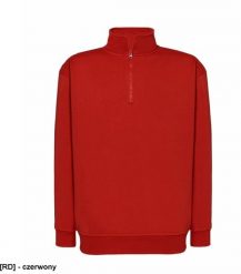 JHK - Bluza dresowa z krótkim zamkiem czerwony M. Czerwone bluzy męskie JHK, m, bez wzorów, z dresówki, bez kaptura. Za 62.36 zł.