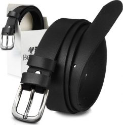 Beltimore Beltimore skórzany damski pasek czarny wąski U50. Czarne paski damskie Beltimore, bez wzorów. Za 43.99 zł.