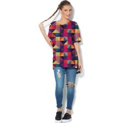 Colour Pleasure Koszulka CP-033 12 fioletowo-różowo-żółta r. uniwersalny. T-shirty damskie marki Colour Pleasure. Za 76.57 zł.