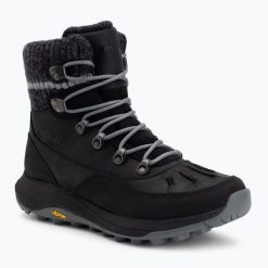 Śniegowce męskie Merrell Siren 4 Thermo Mid Zip WP. Czarne śniegowce i trapery męskie Merrell, na zimę, bez zapięcia. Za 729.99 zł.