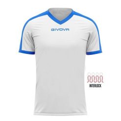 Koszulka piłkarska dla dorosłych Givova Revolution Interlock. Białe koszulki sportowe męskie Givova, xl, bez wzorów, bez kołnierzyka, bez ramiączek, do piłki nożnej. Za 32.65 zł.