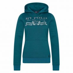 Bluza damska z kapturem HV Polo Ariel. Niebieskie bluzy damskie HV POLO, m, z aplikacjami, z kapturem. Za 449.00 zł.