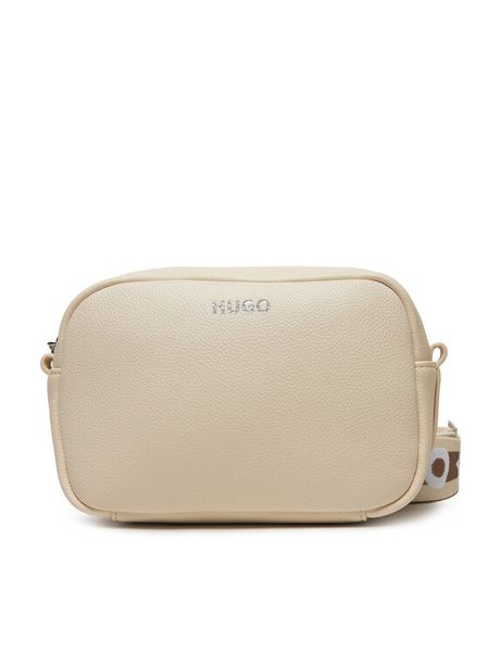 HUGO Torebka Bel 50490172 Écru. Listonoszki damskie Hugo, bez wzorów, ze skóry, bez dodatków. Za 479.99 zł.