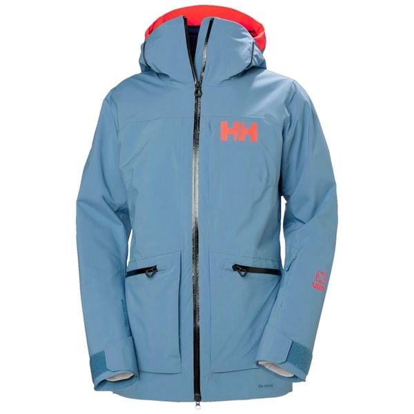 Damska kurtka narciarska Helly Hansen Powderqueen Infinity. Niebieskie kurtki sportowe damskie Helly Hansen, na zimę, bez wzorów, bez kaptura, narciarskie. W wyprzedaży za 2,074.50 zł.