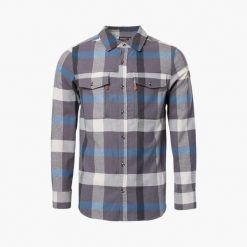 Koszula turystyka męska Swedemount Nordkap Flannel Shirt II oddychająca. Niebieskie koszule męskie SWEDEMOUNT, m, bez wzorów, z tkaniny, casualowe, bez kołnierzyka, bez ramiączek. Za 199.99 zł.