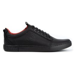 Polbut Buty męskie skórzane casual 2121/2 czarne. Czarne półbuty na co dzień męskie ze skóry, casualowe, bez zapięcia. Za 319.69 zł.