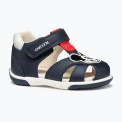 Sandały dziecięce Geox Zapito. Niebieskie sandały chłopięce Geox, z gumy, bez zapięcia. Za 239.99 zł.