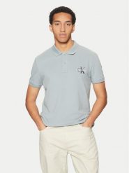 Calvin Klein Jeans Polo Monologo J30J325664 Niebieski Regular Fit. Niebieskie koszulki polo męskie Calvin Klein Jeans, m, bez wzorów, z bawełny, bez ramiączek. Za 199.99 zł.