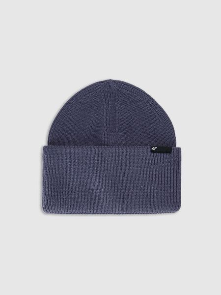 4F Czapka zimowa z dodatkiem wełny dziecięca - granatowa Uniwersalny. Niebieskie buty zimowe dziewczęce 4f, bez wzorów, z materiału, bez zapięcia. Za 39.99 zł.