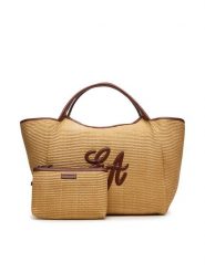 Emporio Armani Torebka EW001008 AF25819 M1334 Brązowy. Brązowe torebki do ręki damskie Emporio Armani, bez wzorów, ze skóry, bez dodatków. Za 1,799.00 zł.