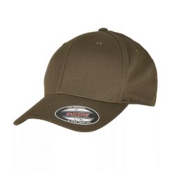 Czapka Z Daszkiem Organiczna Bawełna. Zielone czapki i kapelusze damskie FLEXFIT, bez wzorów, z bawełny. Za 76.99 zł.