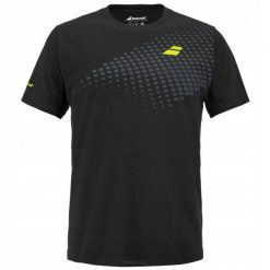 Koszulka tenisowa Babolat Aero Cotton Tee. Czarne koszulki sportowe męskie BABOLAT, m, bez wzorów, z bawełny, bez kołnierzyka, bez ramiączek, na fitness i siłownię. Za 119.99 zł.
