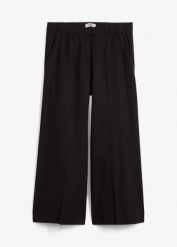 Spodnie culotte z z elastyczną gumką w talii z mieszanki wiskozy. Czerwone spodnie materiałowe damskie bonprix, bez wzorów, z wiskozy. Za 59.99 zł.