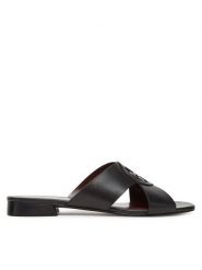Tory Burch Klapki Miller 162574 Czarny. Czarne klapki damskie Tory Burch, bez wzorów, ze skóry, bez obcasa. Za 949.99 zł.