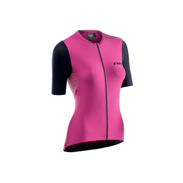 Koszulka rowerowa damska NORTHWAVE EXTREME Wmn Jersey różowa. Czarne obuwie sportowe damskie Northwave, bez wzorów, z jersey, rowerowe. Za 363.00 zł.