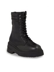 Tommy Jeans Trzewiki Tjw Lace Up Padded Boot EN0EN02405 Czarny. Czarne botki damskie Tommy Jeans, z jeansu, bez obcasa, na słupku, bez zapięcia. Za 679.99 zł.
