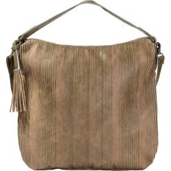Torba shopper w perforowany wzór bonprix oliwkowy. Zielone torebki shopper damskie bonprix. Za 129.99 zł.