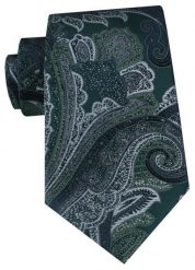 Męski Krawat - Chattier - Odcienie Ciemnej Zieleni, Wzór Orientalny. Zielone krawaty i muchy Chattier, bez wzorów, z tkaniny, eleganckie. Za 55.00 zł.