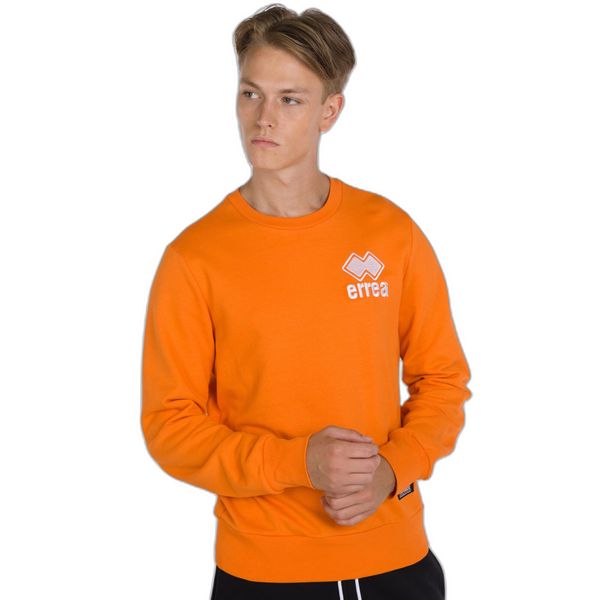 Bluza haftowany okrągły dekolt Errea Essential 28. Brązowe bluzy męskie ERREA, m, bez wzorów, z bawełny, bez kaptura, na fitness i siłownię. Za 140.50 zł.