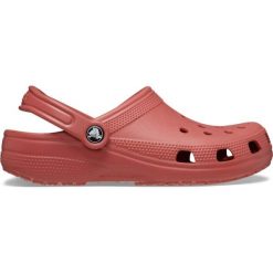 Klapki Crocs Classic. Brązowe klapki damskie Crocs, bez wzorów, bez obcasa. Za 189.99 zł.