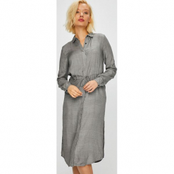 Vila - Sukienka Vitekla. Szare sukienki damskie Vila, z tkaniny, casualowe. W wyprzedaży za 149.90 zł.