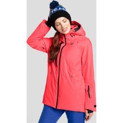 Kurtka narciarska damska KUDN206 - łososiowy neon. Kurtki damskie marki 4f. W wyprzedaży za 399.99 zł.
