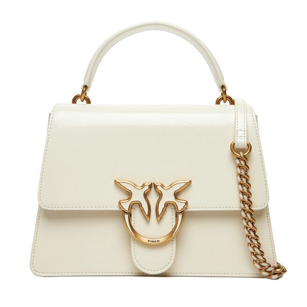 Torebka PINKO. Białe torebki do ręki damskie Pinko, bez wzorów, klasyczne, bez dodatków. Za 879.99 zł.