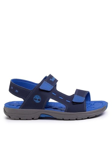 Timberland Sandały Moss Jump 2 Strap Sandal TB0A1YNS0191 Granatowy. Niebieskie sandały chłopięce Timberland, z materiału, bez zapięcia. Za 259.99 zł.