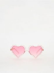 Okulary przeciwsłoneczne serca - różowy. Czerwone okulary przeciwsłoneczne dla dzieci Reserved. Za 29.99 zł.