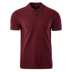 Koszulka polo męska Hi-Tec Micko - bordowa, Rozmiar S. Czerwone koszulki polo męskie Hi-tec, m, bez wzorów, z bawełny, klasyczne, bez ramiączek. Za 64.99 zł.