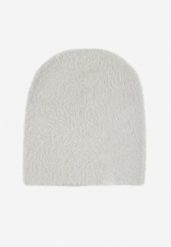 Szara Czapka Beanie Purnama. Szare czapki i kapelusze damskie Born2be, bez wzorów, z dzianiny, klasyczne. Za 29.99 zł.