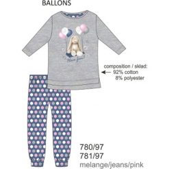 Piżama dziewczęca DR 781/97 Ballons Melanż szara r. 152. Szare bielizna dla chłopców Cornette, melanż. Za 65.31 zł.