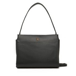 Torebka Tommy Hilfiger. Czarne torebki do ręki damskie Tommy Hilfiger, bez wzorów, klasyczne, bez dodatków. Za 399.99 zł.