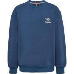 Bluza dziewczęca Hummel Bless. Niebieskie bluzy dla dziewczynek Hummel, bez wzorów, z bawełny, bez ramiączek, bez kaptura. Za 217.50 zł.