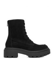 G-Star Raw Trzewiki EO-LEYLA-HY25713 Czarny. Czarne botki damskie G-Star Raw, ze skóry, retro, bez obcasa, na płaskiej podeszwie, bez zapięcia. Za 399.99 zł.