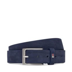 Pasek Tommy Hilfiger. Niebieskie paski damskie Tommy Hilfiger, bez wzorów, z nubiku. Za 249.99 zł.