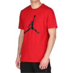 Koszulka Nike Jumpman. Czerwone koszulki sportowe męskie Nike, m, bez wzorów, z materiału, bez kołnierzyka, bez ramiączek. Za 204.99 zł.