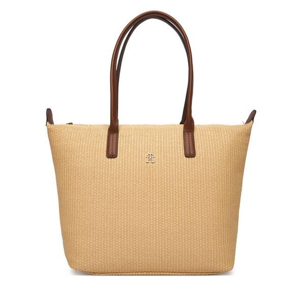 Torebka Tommy Hilfiger. Brązowe torebki do ręki damskie Tommy Hilfiger, bez wzorów, bez dodatków. Za 354.99 zł.