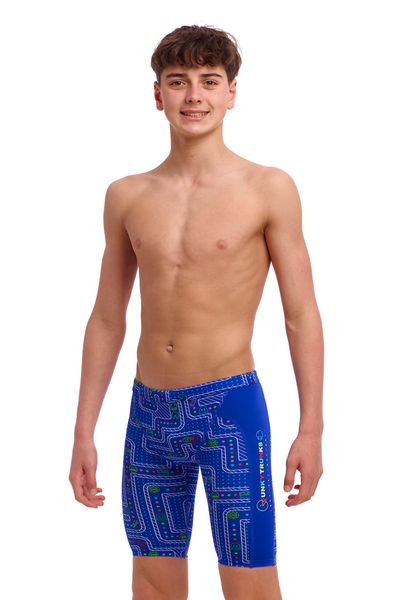 Spodenki FUNKY TRUNKS Much Munchies - jammery chłopięce. Niebieskie kąpielówki dla chłopców FUNKY TRUNKS, bez wzorów, z elastanu, wakacyjne. Za 199.00 zł.