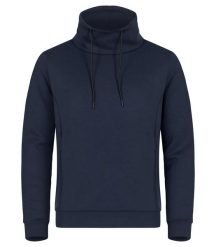 Clique Hobart bluza z wysokim kołnierzem Dark Navy. Niebieskie bluzy męskie CLIQUE, m, bez wzorów, z elastanu, bez kaptura. Za 193.30 zł.