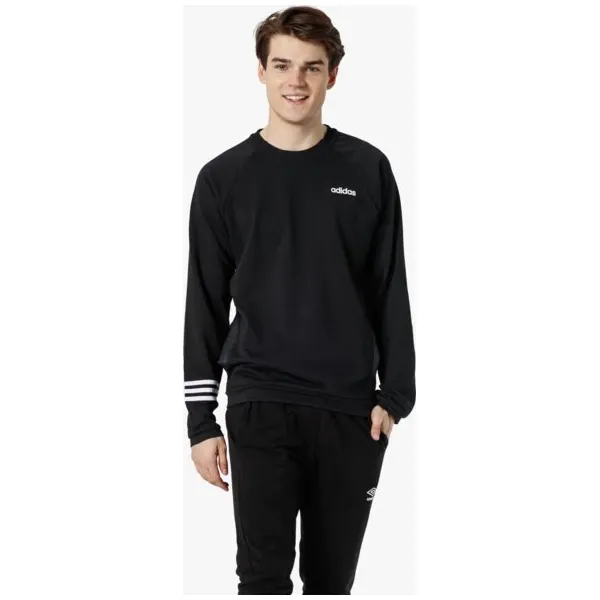 Adidas Bluza E Mo Crew Ft , czarny, rozmiar L. Czarne bluzy męskie Adidas, l, bez wzorów, z bawełny, bez kaptura. W wyprzedaży za 159.99 zł.