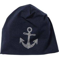 Czapka beanie z dżerseju ze sztrasami bonprix niebieski - kotwica. Czapki i kapelusze damskie bonprix. Za 21.99 zł.