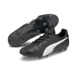 Buty Puma KING Platinum 21 FG/AG. Białe buty sportowe męskie Puma, bez zapięcia, do piłki nożnej. Za 850.85 zł.