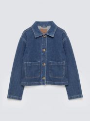 Kurtka damska jeansowa granatowa Aubrey 547. Niebieskie płaszcze damskie Big Star, na lato, l, bez wzorów, z bawełny, eleganckie, bez kaptura. Za 329.99 zł.