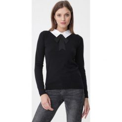 Czarny Sweter Nola. Czarne swetry damskie Born2be, na jesień, l, bez wzorów, bez kołnierzyka, bez ramiączek, bez kaptura. Za 69.99 zł.