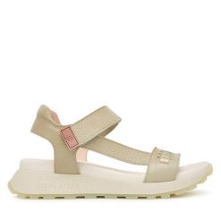 Sandały Hispanitas. Zielone sandały damskie Hispanitas, bez wzorów, bez obcasa, na płaskiej podeszwie, bez zapięcia. Za 549.99 zł.