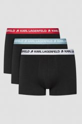 KARL LAGERFELD Zestaw czarnych bokserek 3PACKLogo Trunk Colorband. Czarne bokserki męskie KARL LAGERFELD, m, bez wzorów. W wyprzedaży za 129.99 zł.